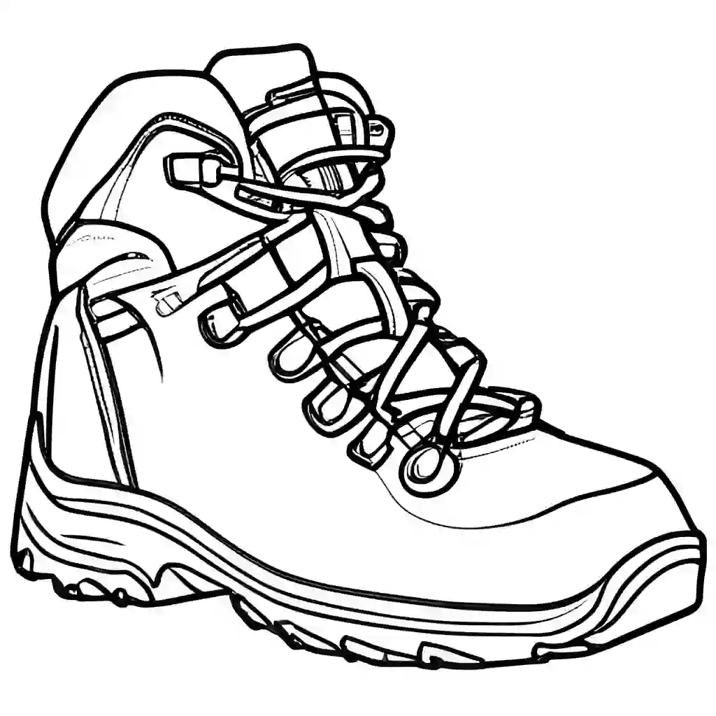 Hiking Boots coloring pages
